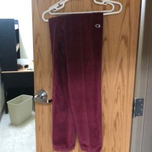 Large Garnet (Red) Champion Velour Joggers